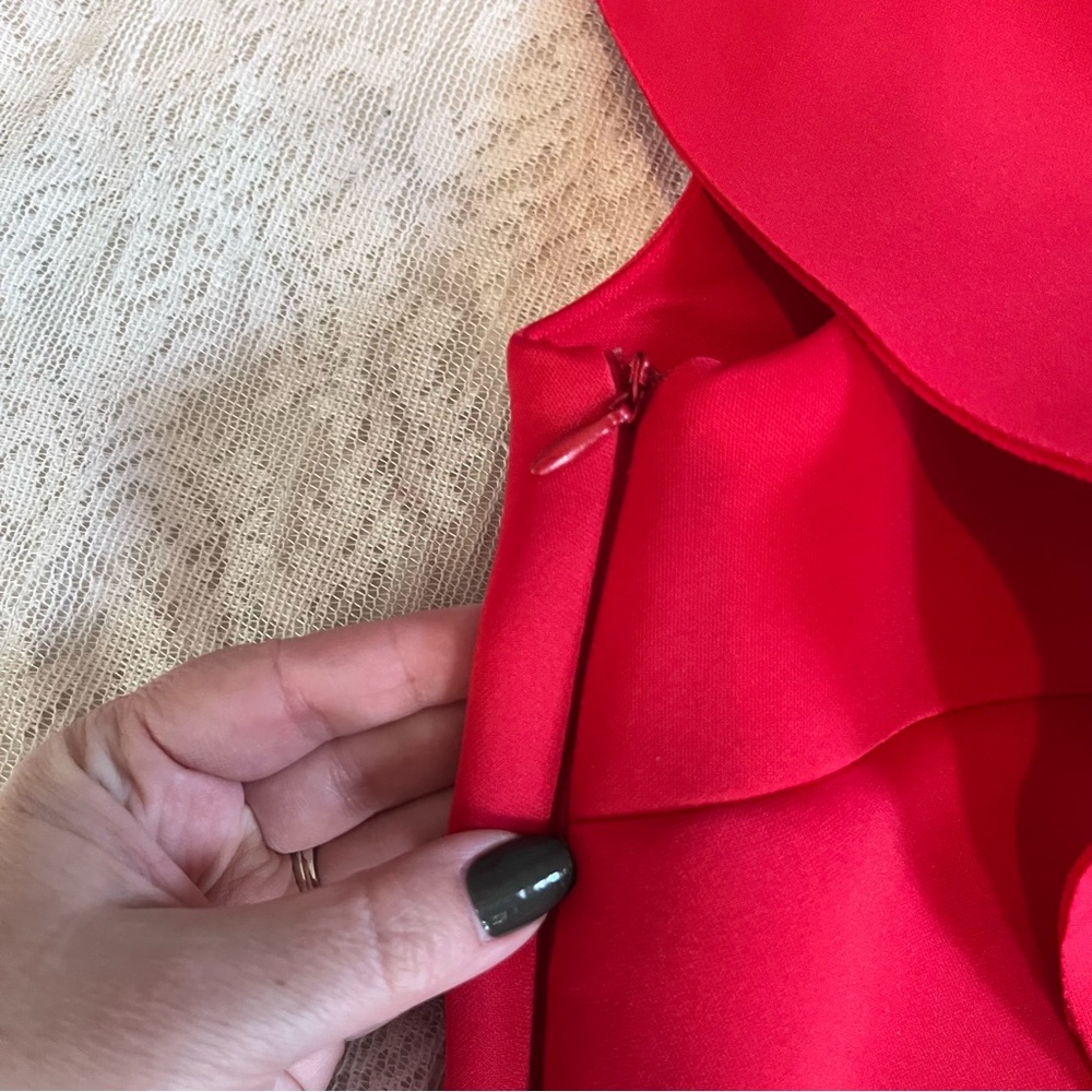 True Violet one shoulder scuba party dress - Picture 4 of 10